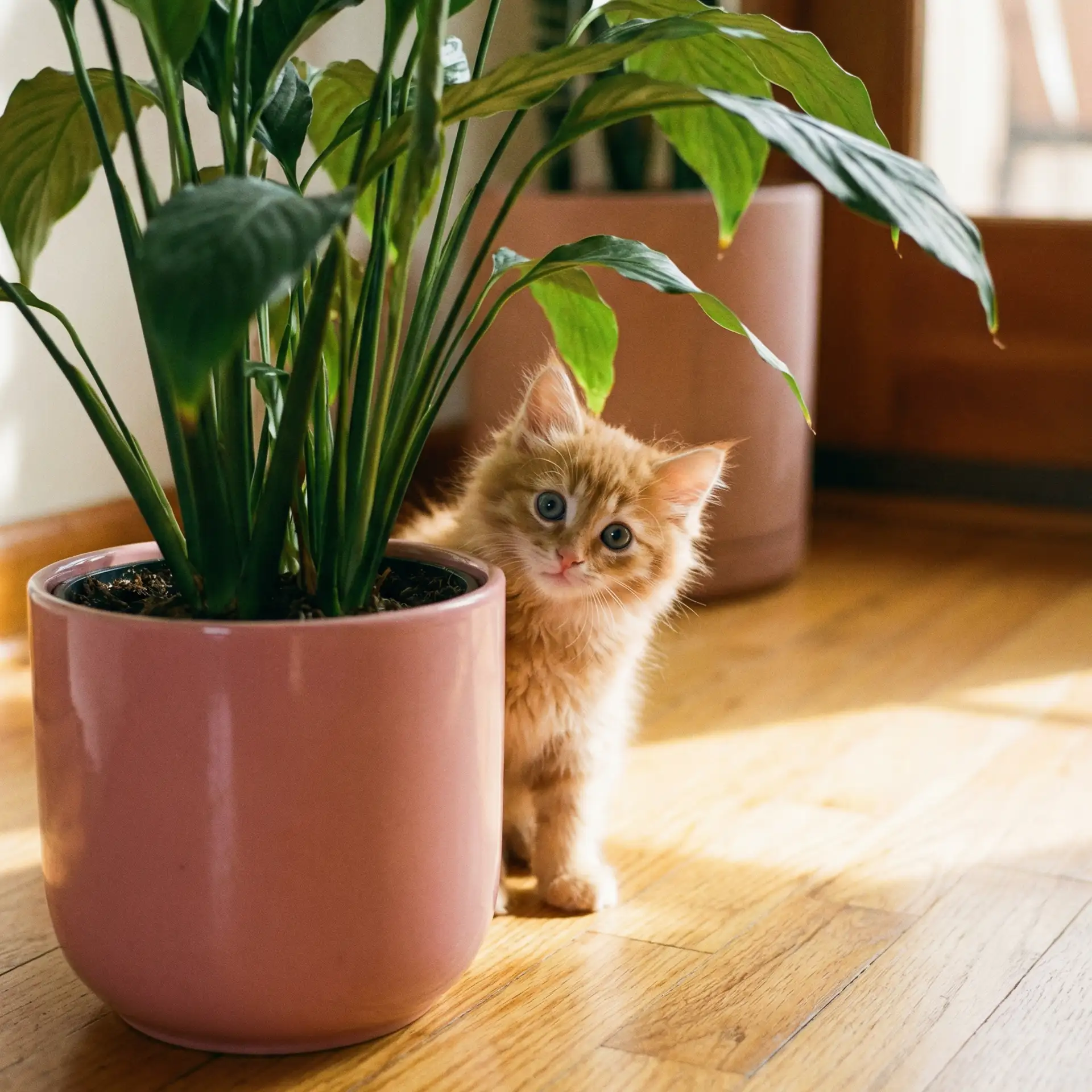 小猫从花盆后探头 - hongkongdooll
